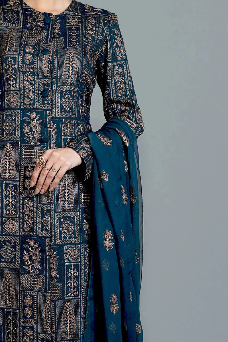 BAREEZE 3PC LAWN EMBROIDERED SHIRT WITH CHIFFON EMBROIDERED DUPATTA - MP021
