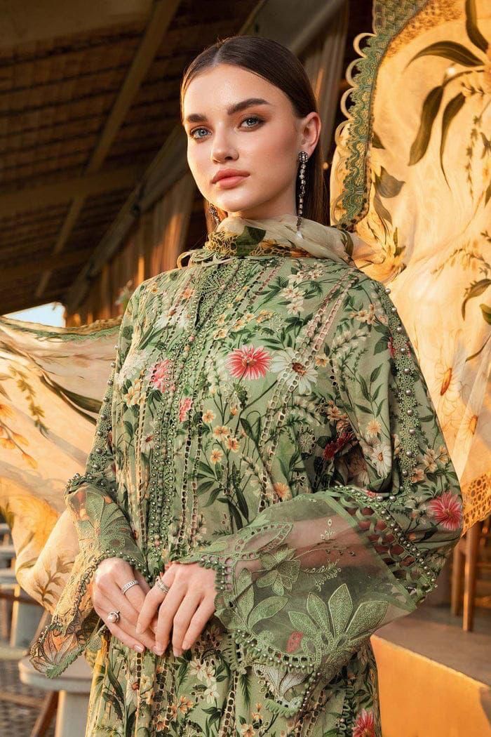 Maria.B Luxury Lawn Embroidered 3 Piece Unstitched - MP010