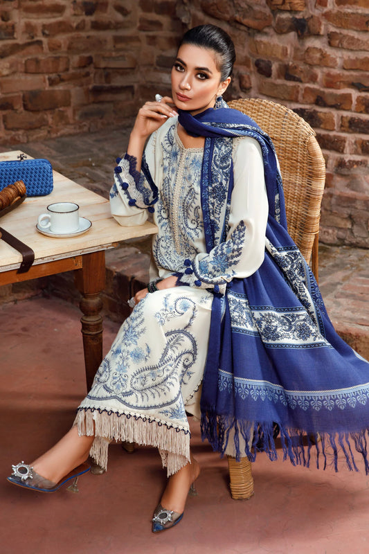 Maria.B M.Prints 3Pc Suit Unstitched Diamond Printed Dupatta   - MP015