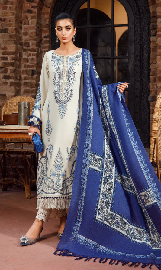 Maria.B M.Prints 3Pc Suit Unstitched Diamond Printed Dupatta   - MP015