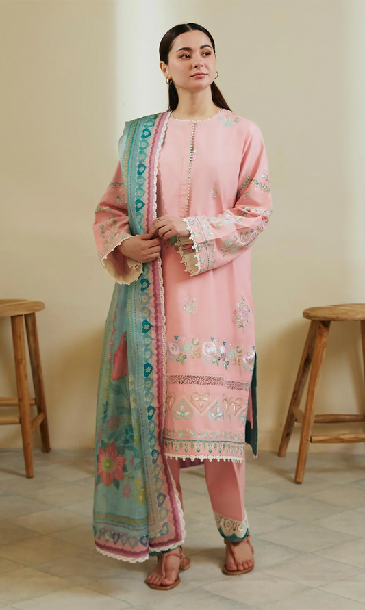 Coco by Zara Shahjahan Embroidered Lawn Unstitched 3Pc Suit - MP018