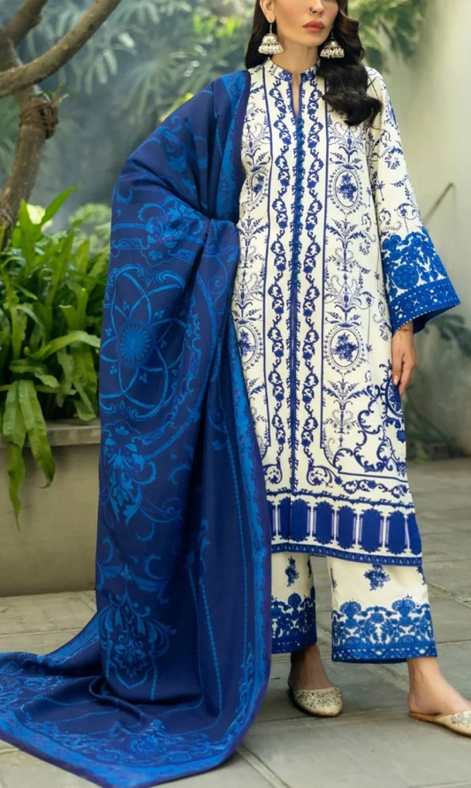 Digital Printed 3pc Lawn Dress with Digital Printed Lawn Dupatta - MP007