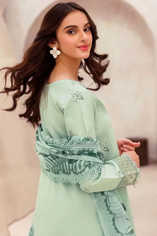 Farasha - Bahaar Embroidered Lawn Collection 3Pc With Voile Lawn  Dupatta - MP017